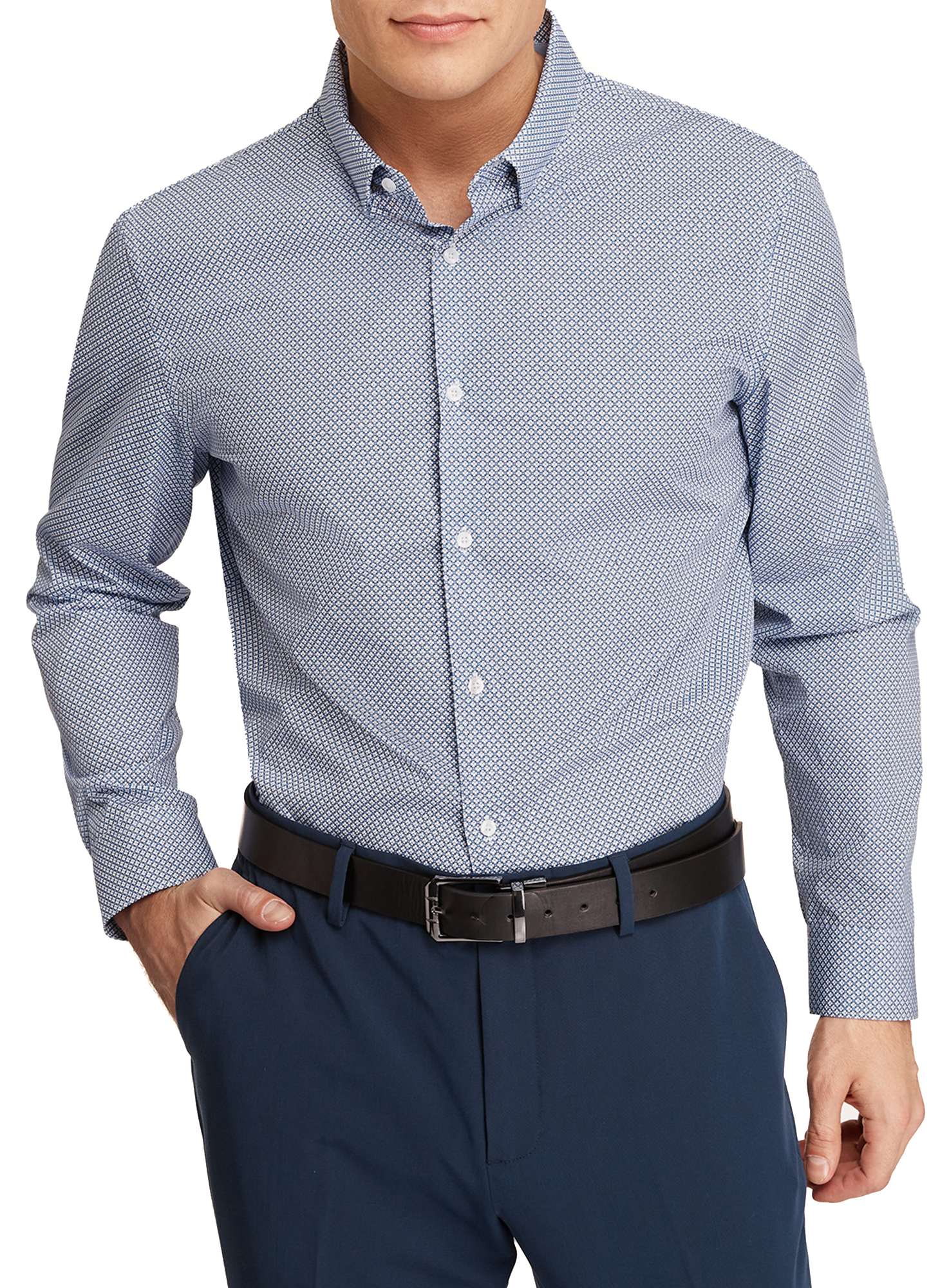 

Рубашка мужская oodji 3L110424M-1 синяя 2XL, 3L110424M-1
