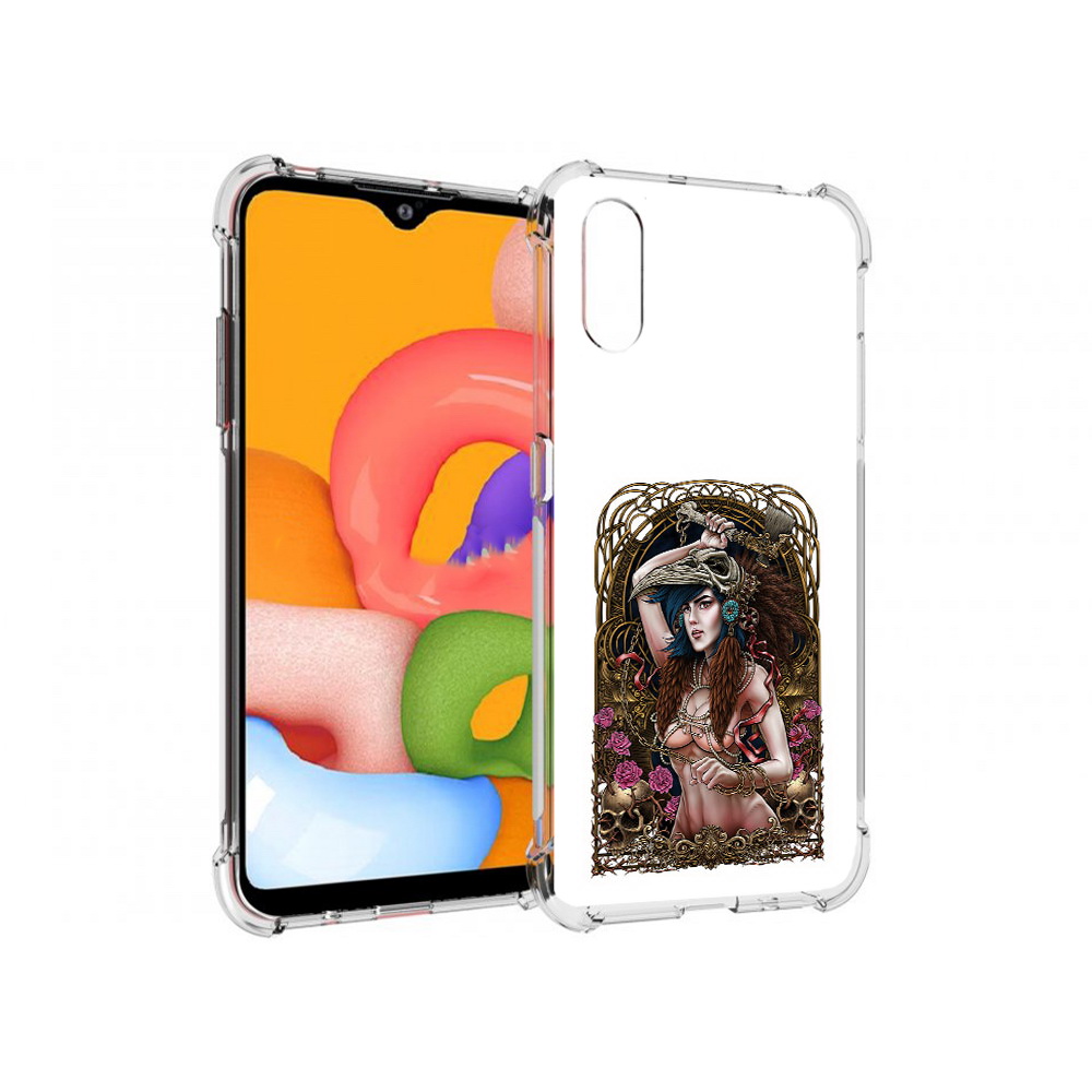 

Чехол MyPads Tocco для Samsung Galaxy A01 красивая девушка рисунок (PT144711.509.407), Прозрачный, Tocco