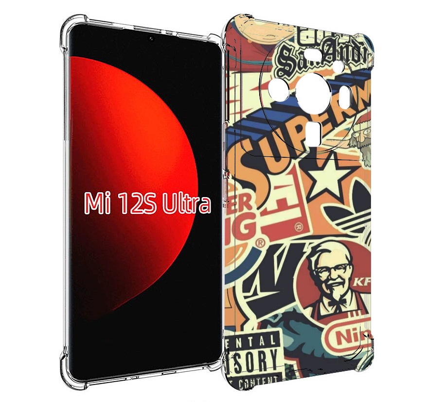 

Чехол MyPads Лейблы-на-постере для Xiaomi 12S Ultra, Прозрачный, Tocco