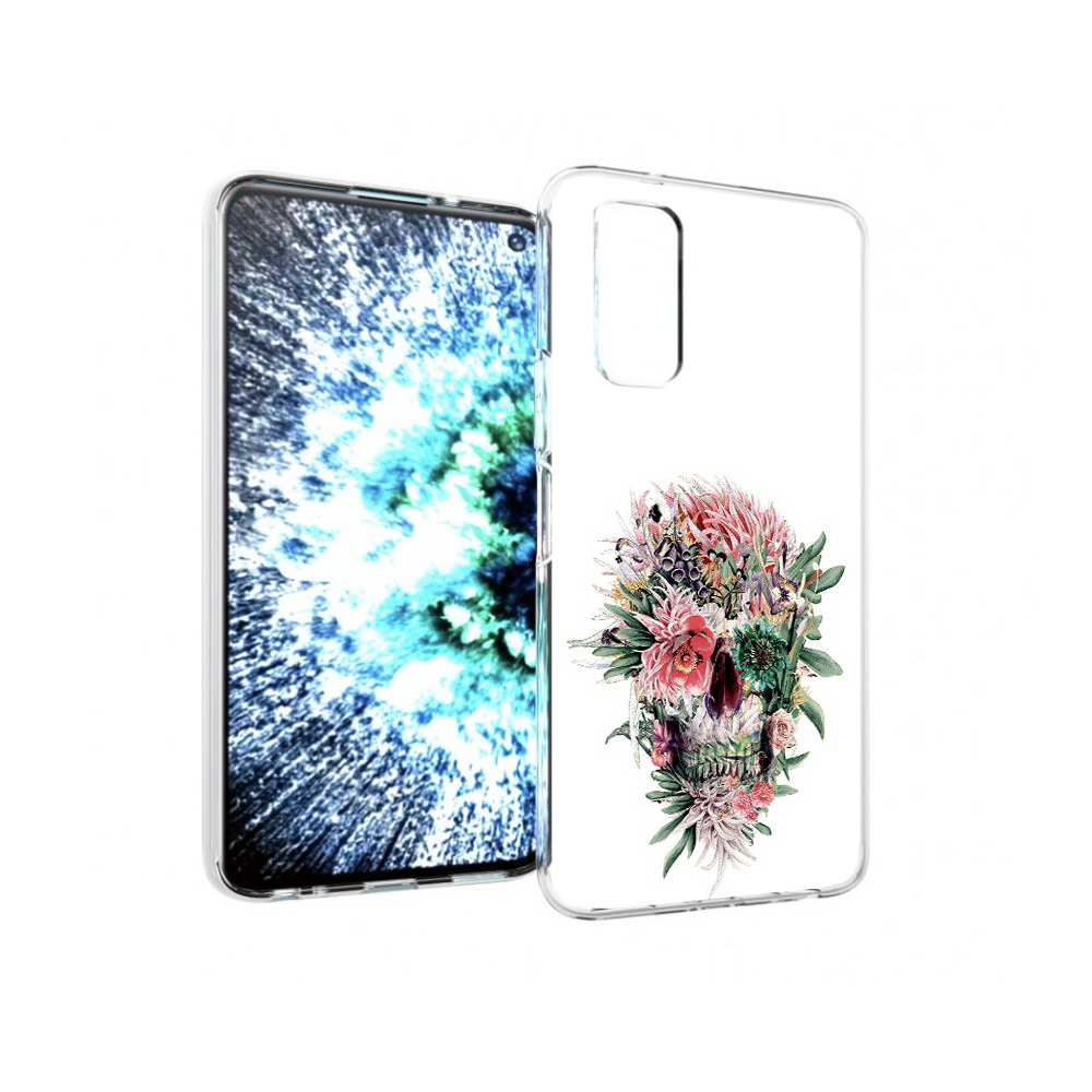 

Чехол MyPads Tocco для Vivo IQOO Neo 3 череп из цветов (PT157205.400.677), Прозрачный, Tocco