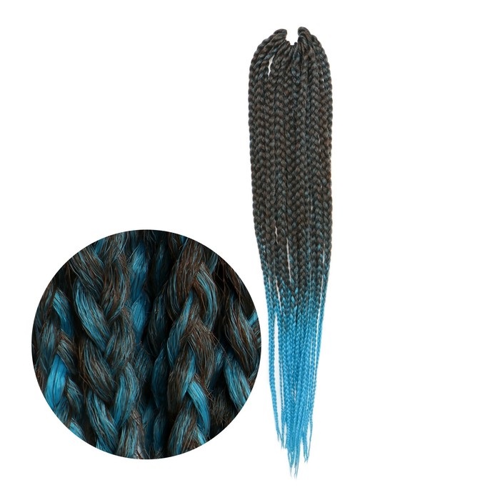 Афрокосы SIM-BRAIDS, 60 см, 18 прядей CE, цвет русый/голубой#FR-18 афрокосы queen fair sim braids ce 18 прядей 60 см русый синий голубой fr 35