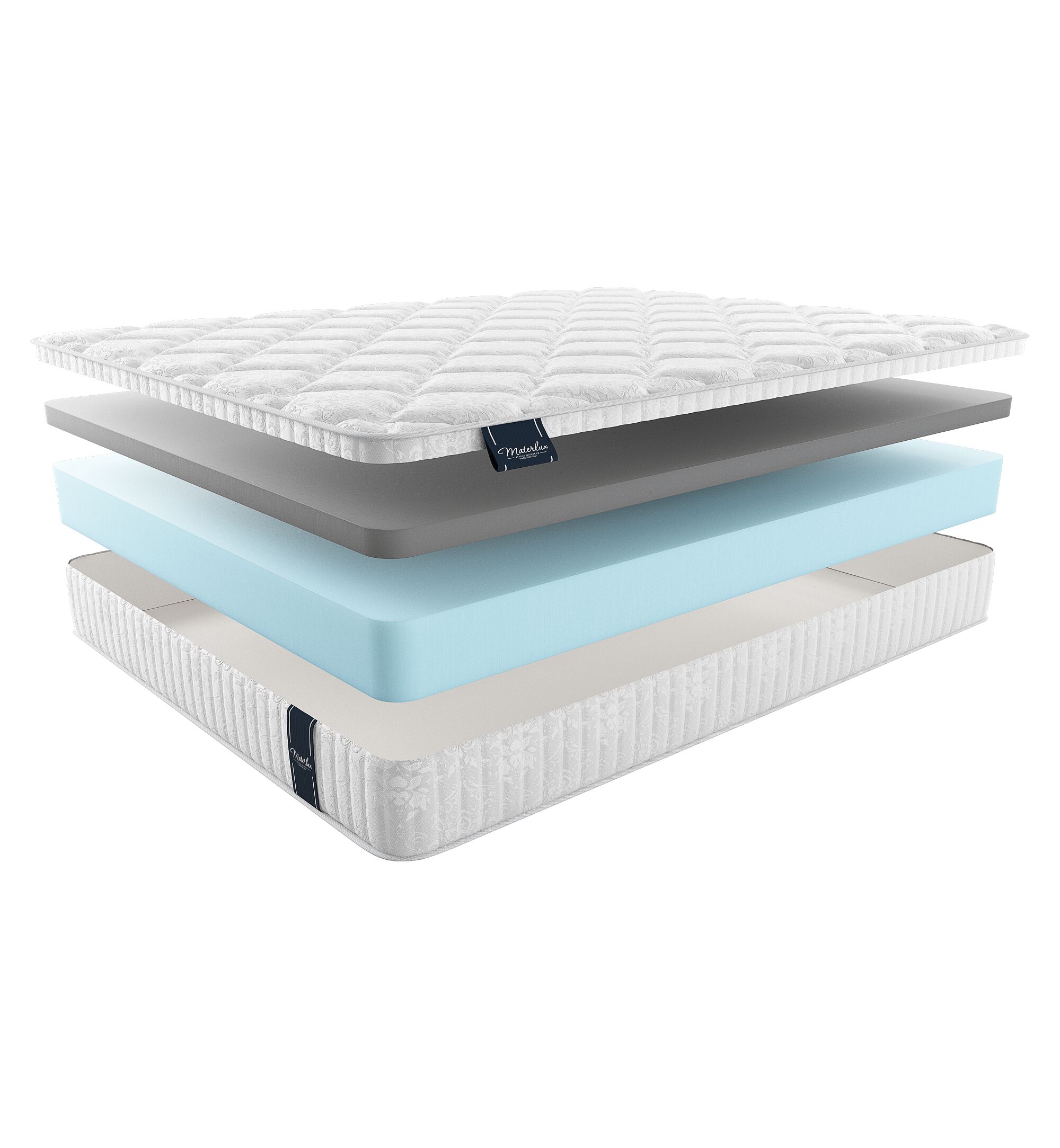 

Матрас Materlux New Elite Solido 90х205, Бежевый;белый;серый;серебристый, Solido