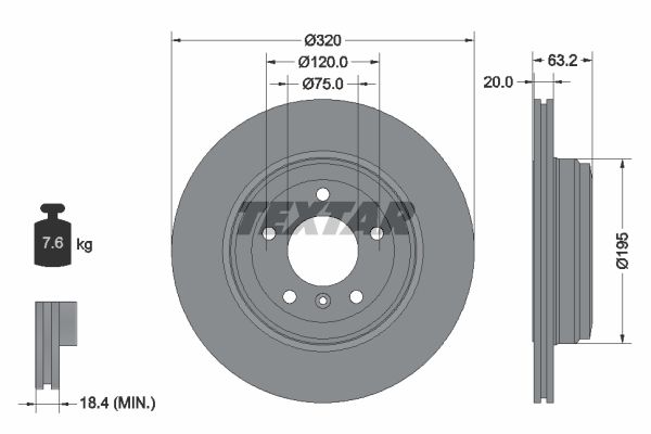 

Диск тормозной BMW 5/6 E60/E63 задний . 1 шт (min 1 шт) PRO с покрытием PRO