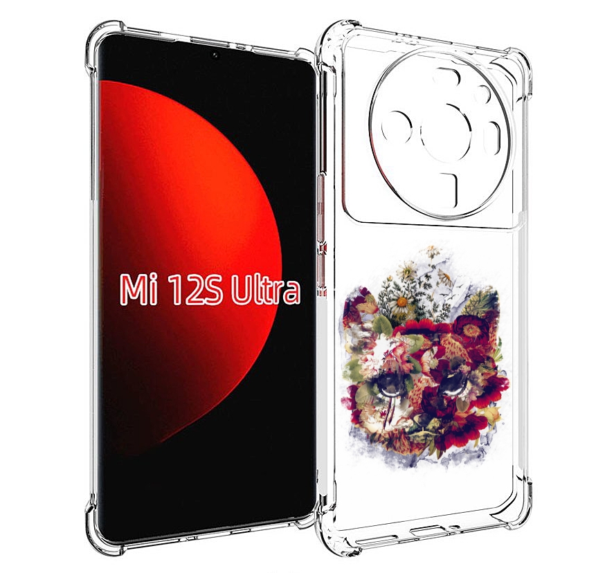 

Чехол MyPads Лиса в цветах-2 для Xiaomi 12S Ultra, Прозрачный, Tocco