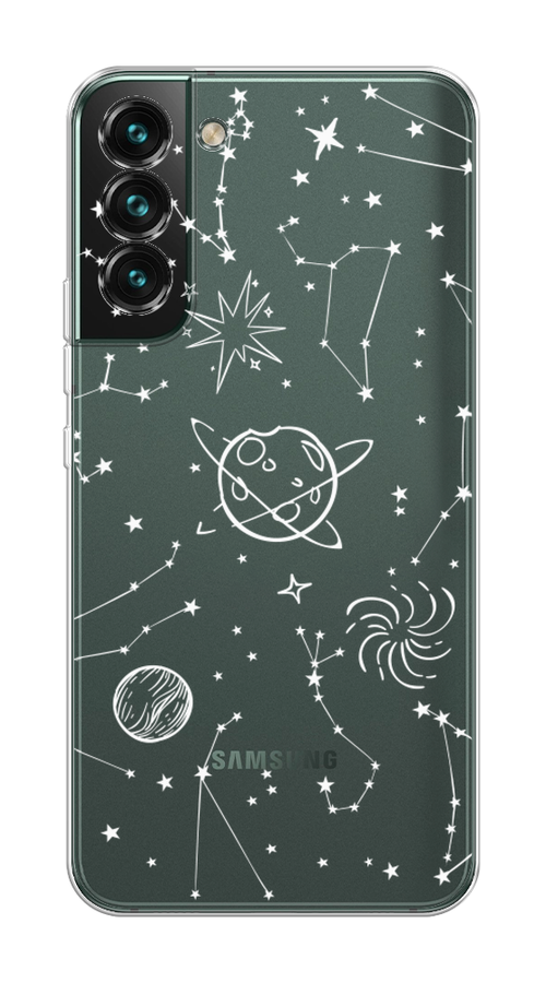 

Чехол на Samsung Galaxy S22 "Планеты в космосе", Белый, 2103850-2
