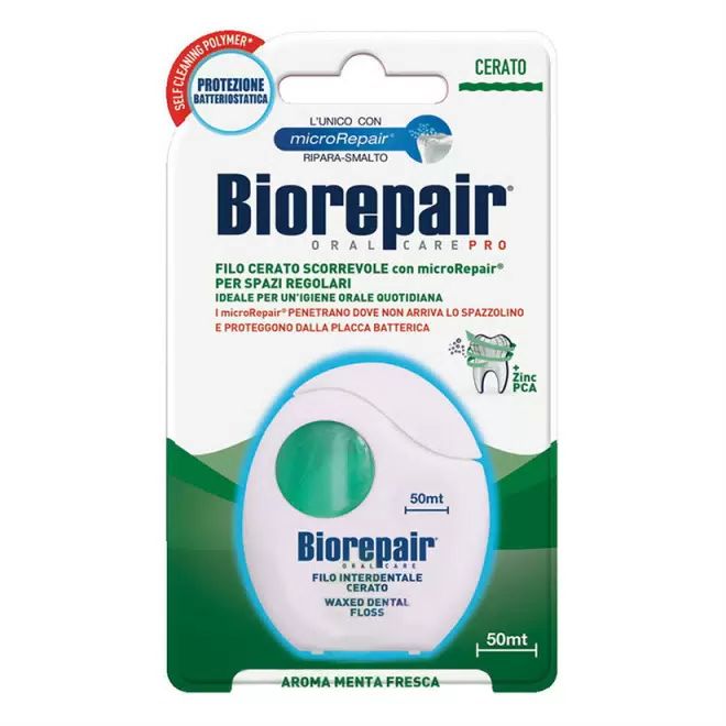 Зубная нить Biorepair Waxed Dental Floss 50 м