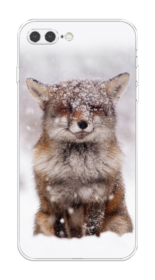 

Чехол на Apple iPhone 8 Plus "Зимняя лиса", Белый;серый;коричневый, 10950-1