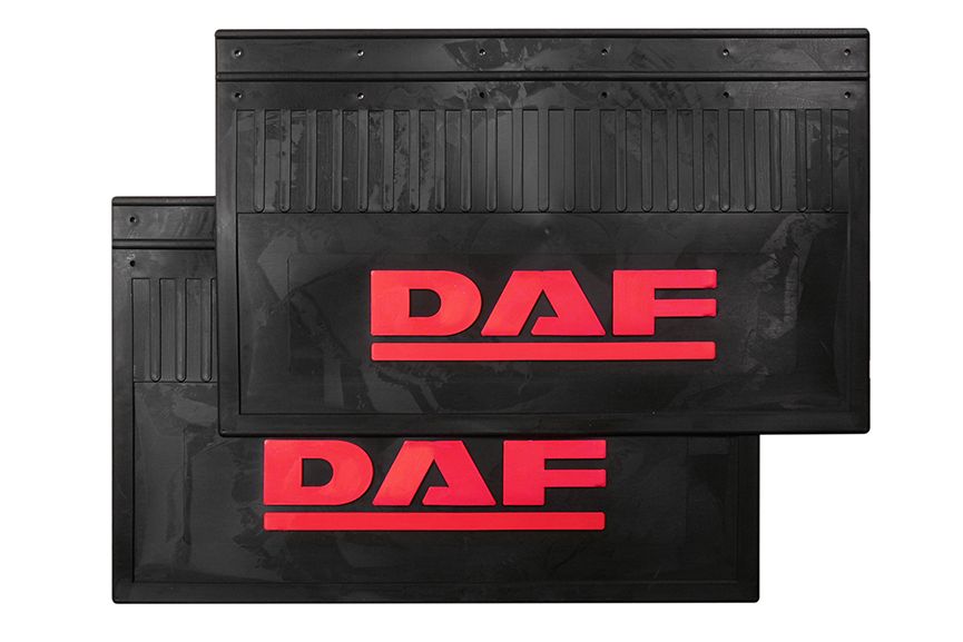 

Комплект брызговиков DAF (LUX) красная надпись 600*370
