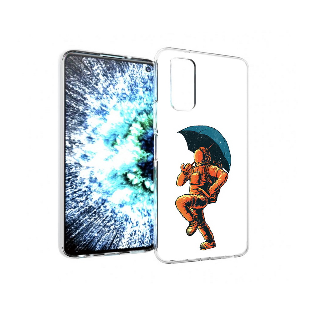 

Чехол MyPads Tocco для Vivo IQOO Neo 3 шагающий космонавт с зонтом (PT157205.400.695), Прозрачный, Tocco