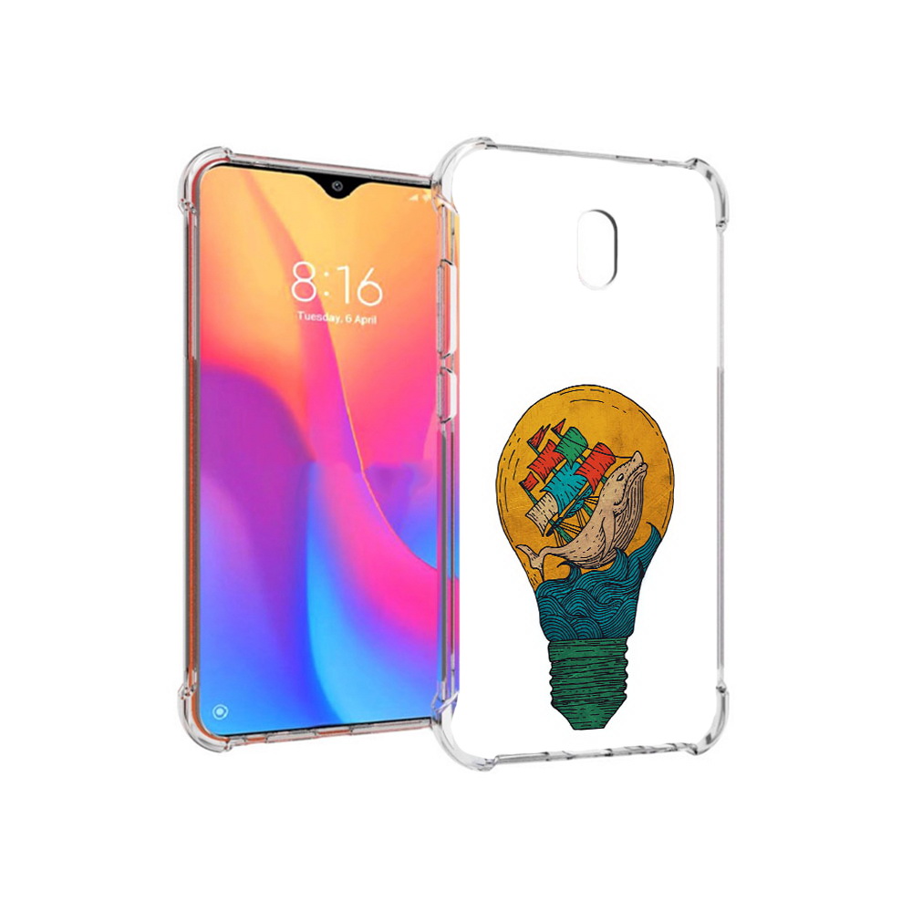 

Чехол MyPads Tocco для Xiaomi Redmi 8A кит в лампочке с парусами (PT138948.272.387), Прозрачный, Tocco