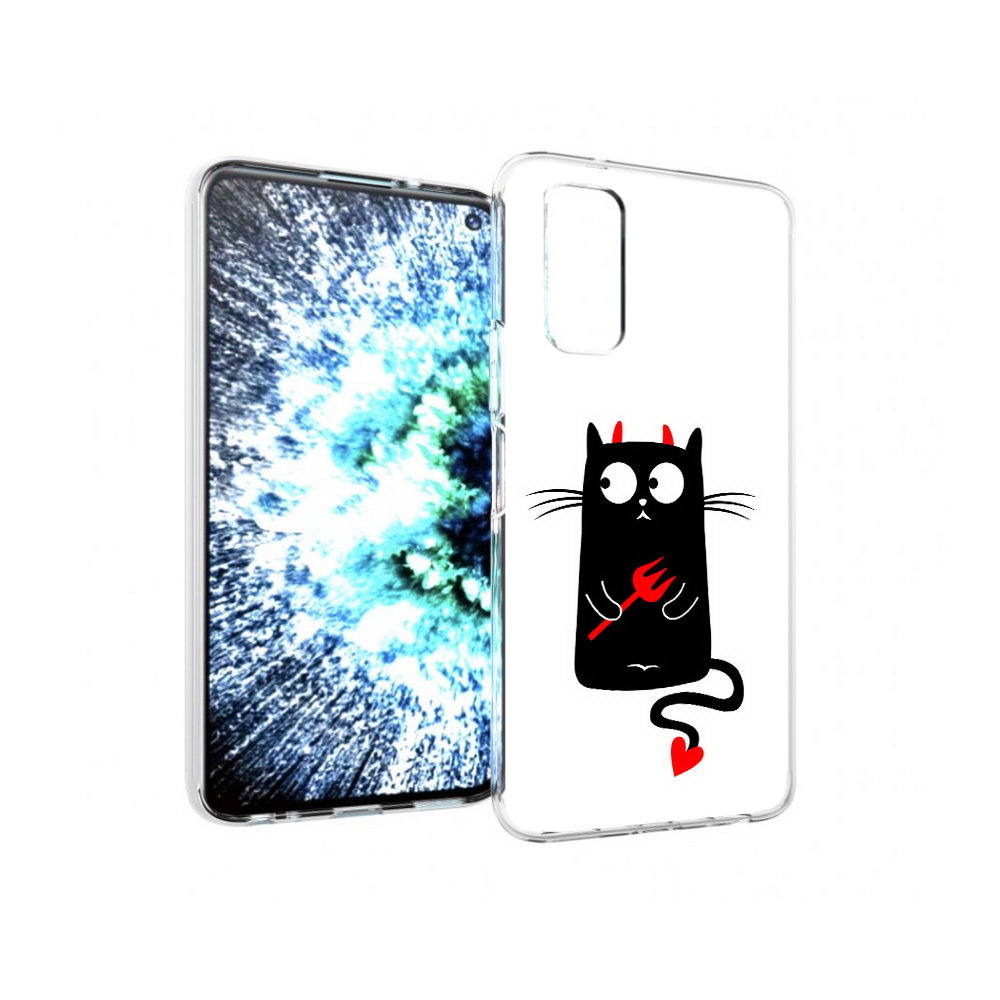 

Чехол MyPads Tocco для Vivo IQOO Neo 3 Кот демон (PT157205.400.97), Прозрачный, Tocco
