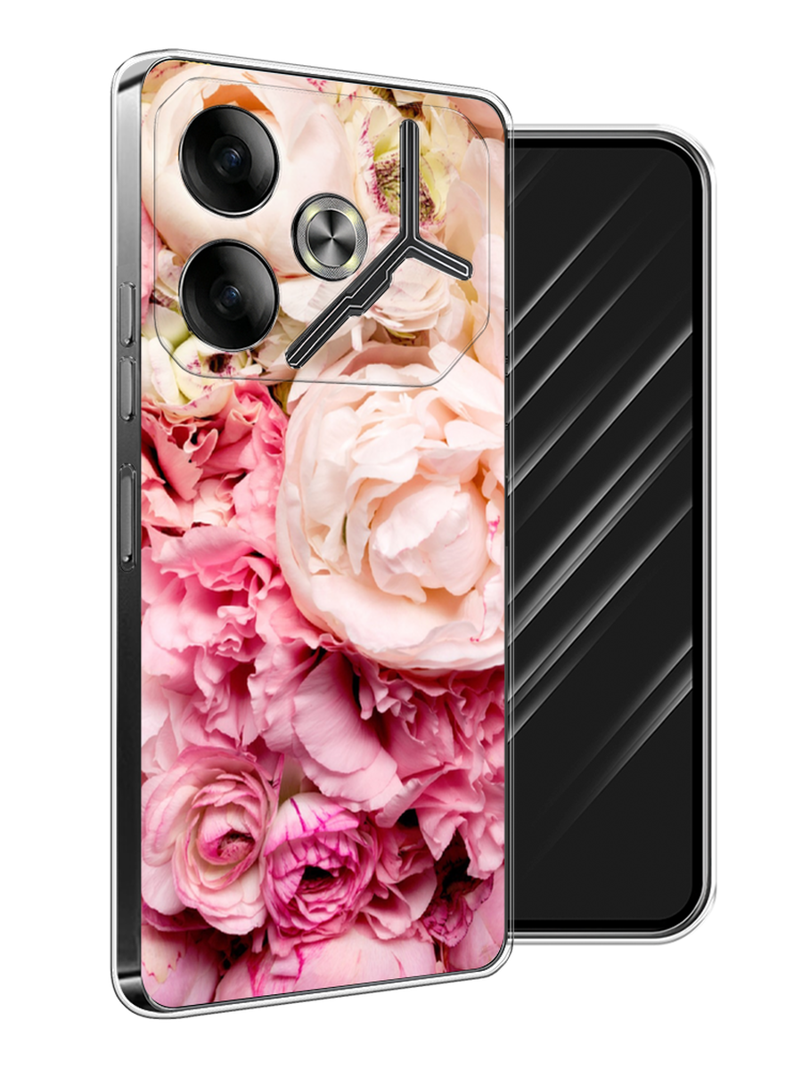 

Чехол Awog на Tecno Pova 6 "Пионы яркие", Розовый, 305350-1