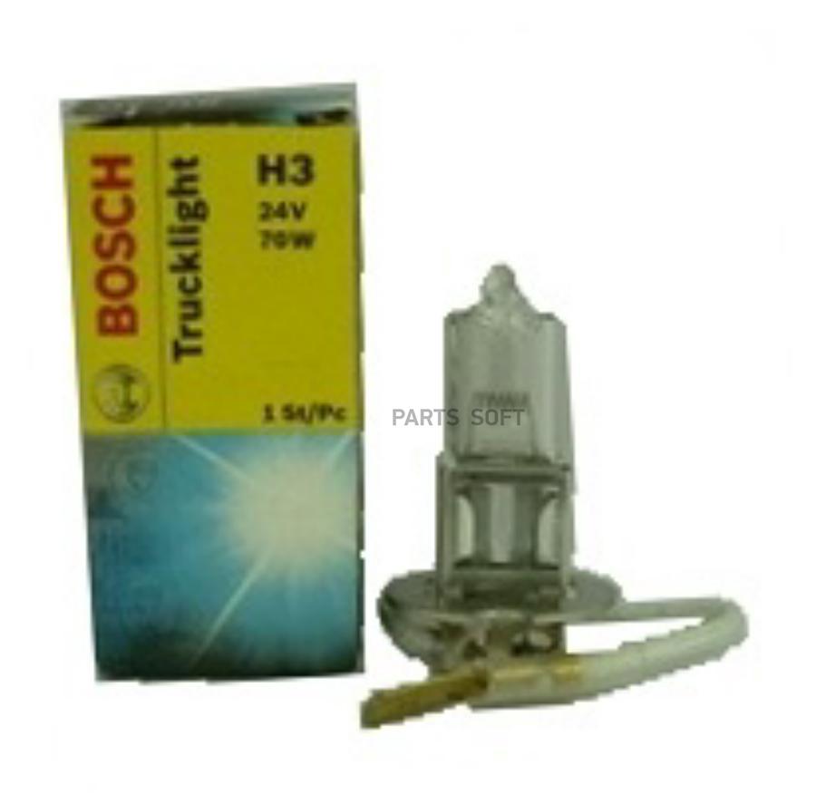 Лампа галоген 24v h3 70w pk22s bosch 431