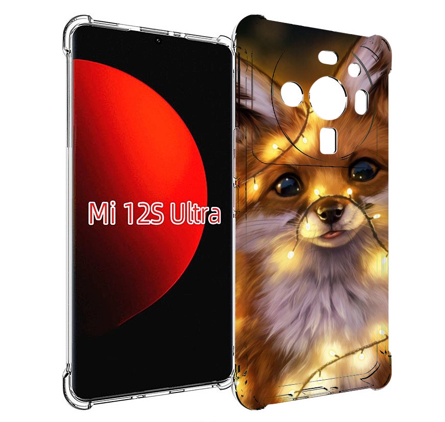 Чехол MyPads Лисенок-в-гирлянде для Xiaomi 12S Ultra