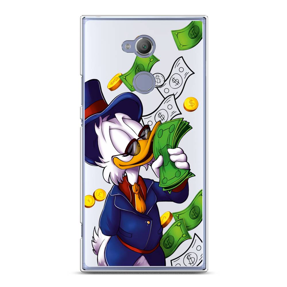 

Чехол на Sony Xperia XA2 Ultra "Scrooge McDuck with Money", Синий;зеленый;белый, 53250-6