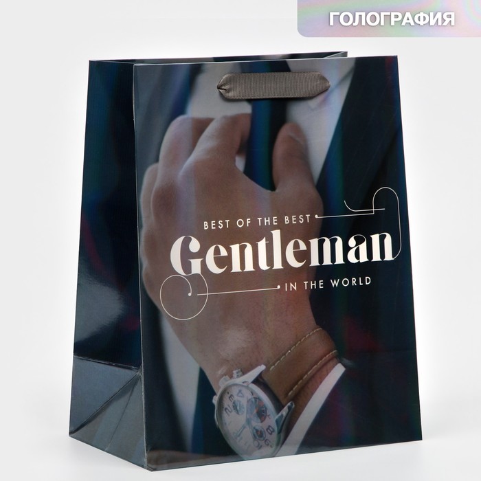 

Пакет ламинированный «Джентельмен», радужная голография, MS 18 х 23 х 10 см, Черный, Коллекция упаковки "Мужская"