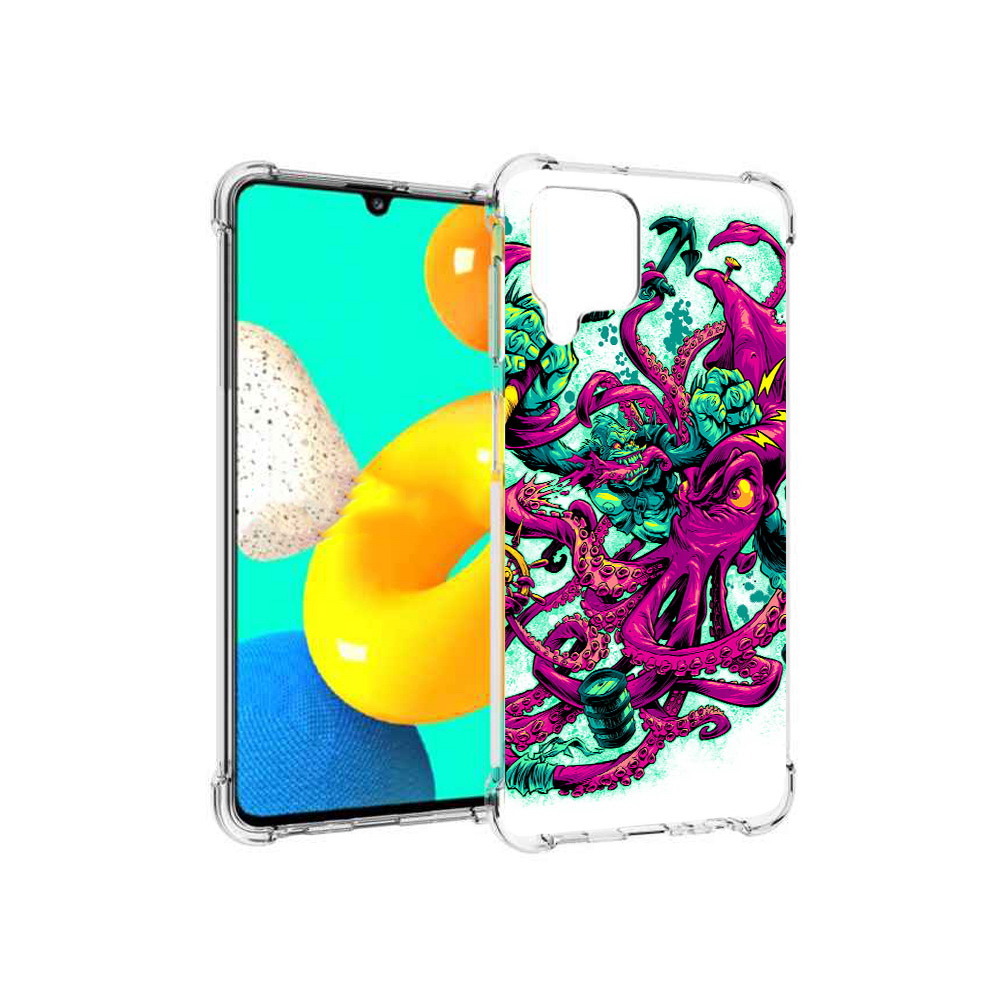 Чехол MyPads Tocco для Samsung Galaxy M22 фиолетовый кракен (PT226931.524.657)