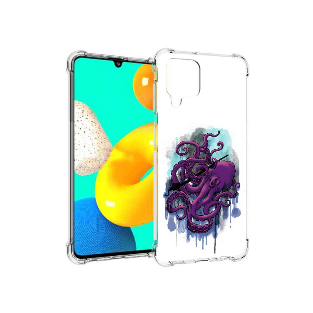 Чехол MyPads Tocco для Samsung Galaxy M22 фиолетовый осьминог (PT226931.524.658)