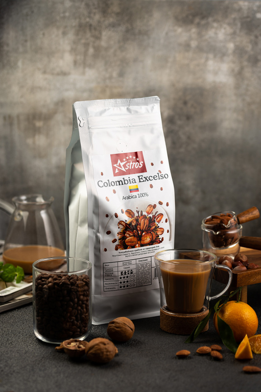 

Кофе в зернах Astros Colombia Excelso 100% арабика, 1 кг