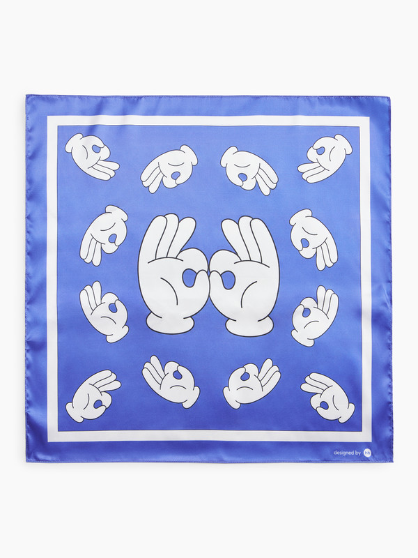 Платок унисекс Happy Baby 88228 blue, 55x55 см