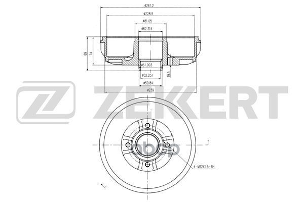 

Барабан Тормозной Renault Logan 07- Zekkert Zekkert арт. BS6322