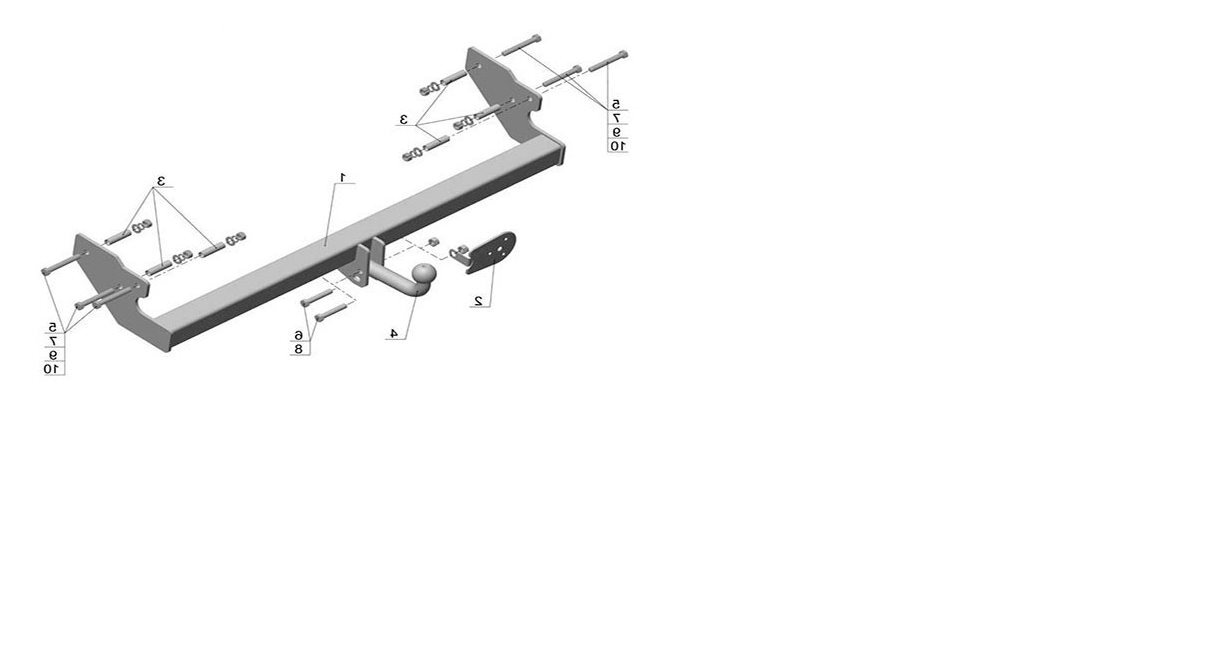 

Фаркоп для Jeep Wrangler TJ SUV 1996-2007гг. (без электрики) (паспорт и сертификат) AvtoS.