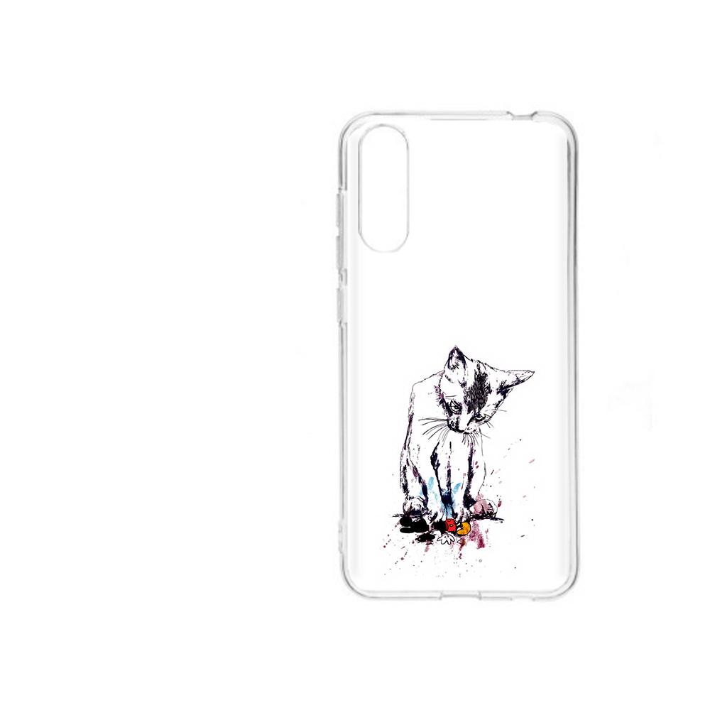 Чехол MyPads Tocco для ZTE Blade A7 2020 кот и микки (PT142232.471.399)