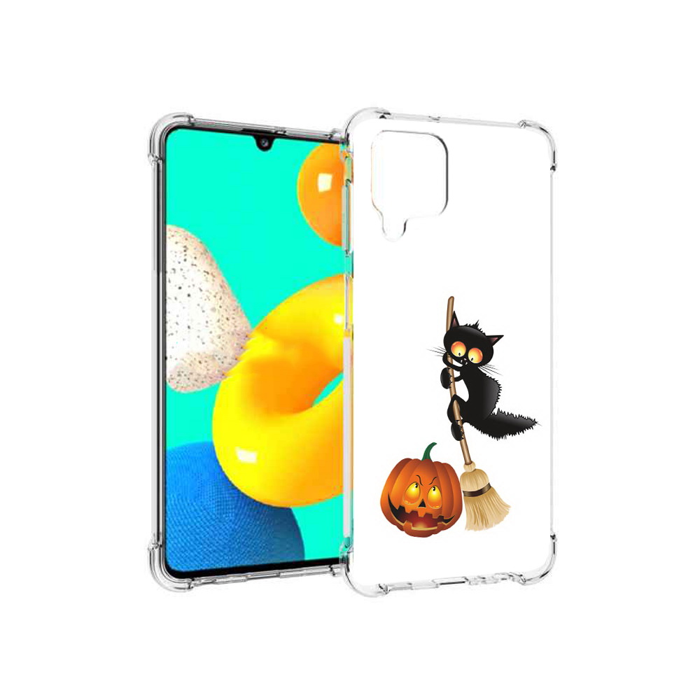 

Чехол MyPads Tocco для Samsung Galaxy M22 хэлуинский котик (PT226931.524.667), Прозрачный, Tocco