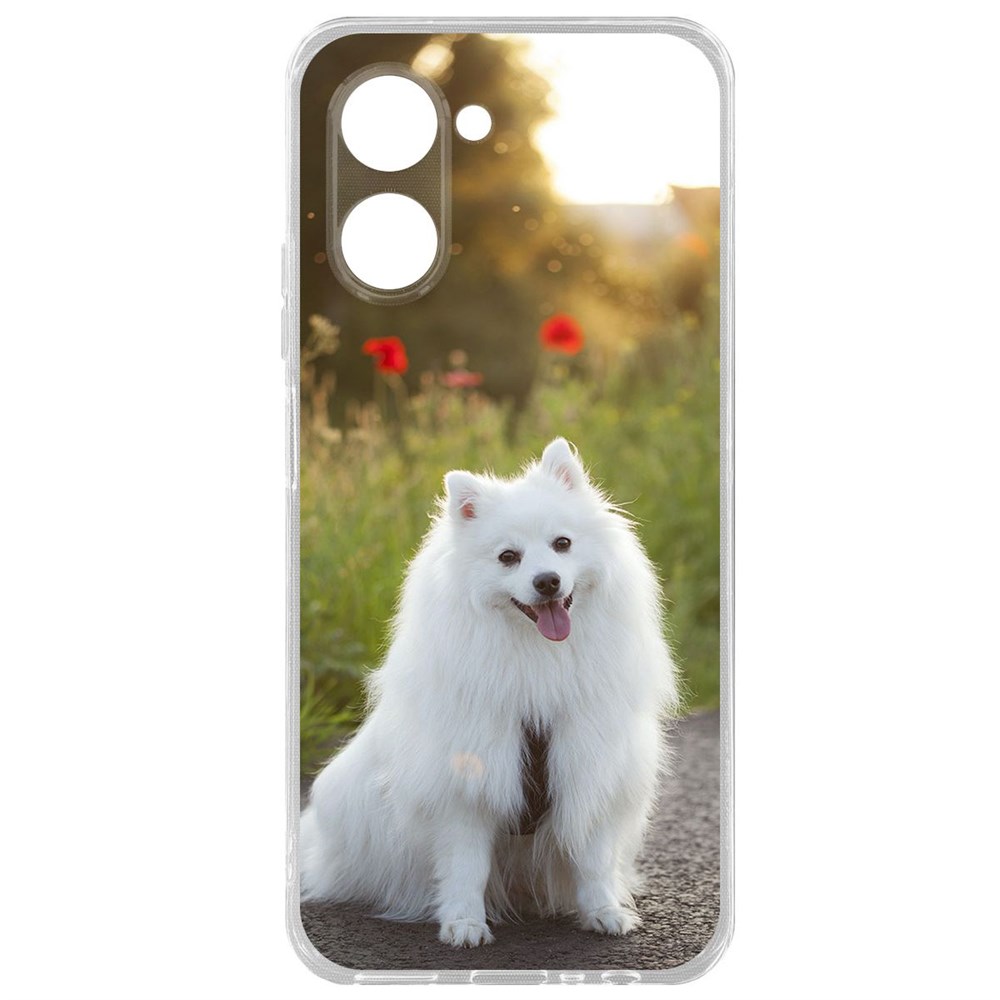 

Чехол-накладка Krutoff Clear Case Белый шпиц для Realme C33 2023, Прозрачный