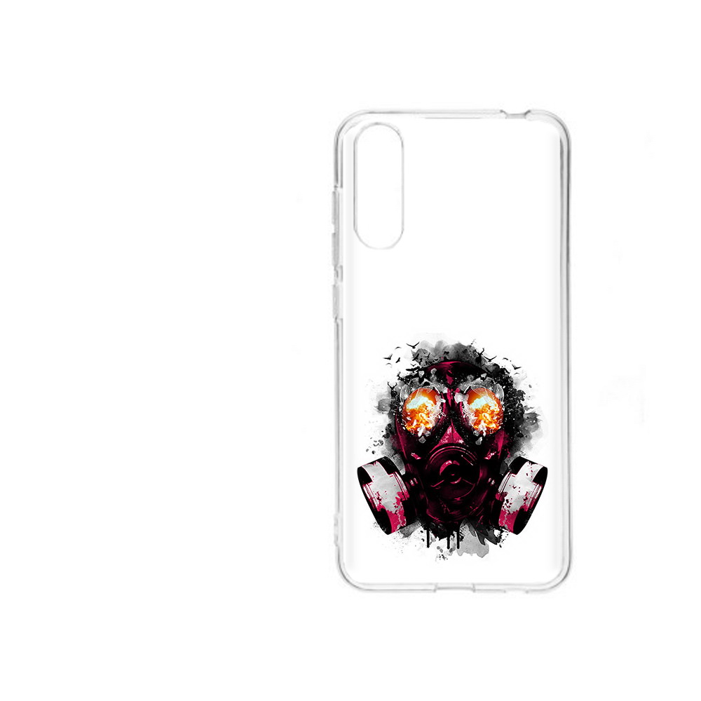 Чехол MyPads Tocco для ZTE Blade A7 2020 красный противогаз (PT142232.471.412)