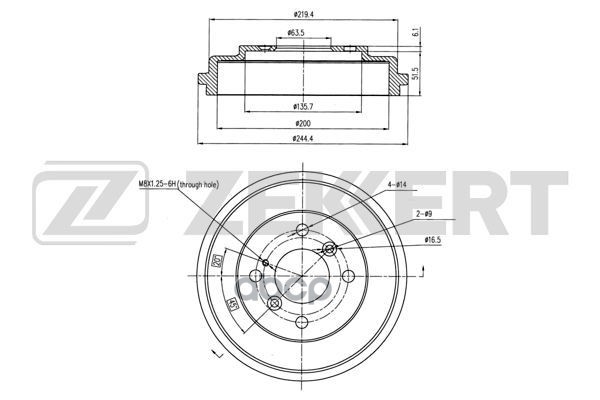 

Барабан Тормозной Zekkert Bs6226 Зад. Ford Fiesta Vi 08- Zekkert арт. BS6226