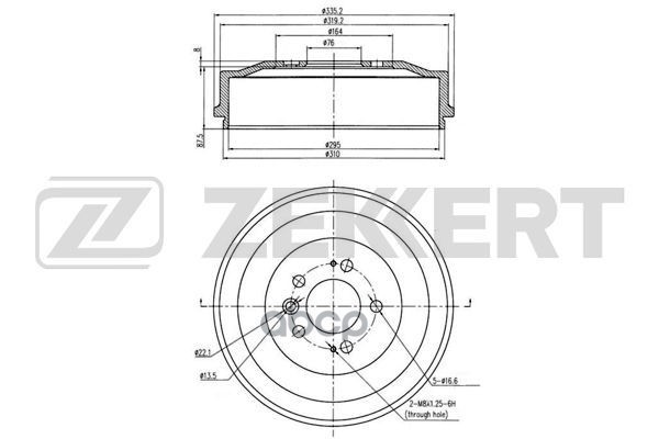 

Барабан Тормозной Zekkert Bs6090 Перед. Vw Amarok 10- Zekkert арт. BS6090