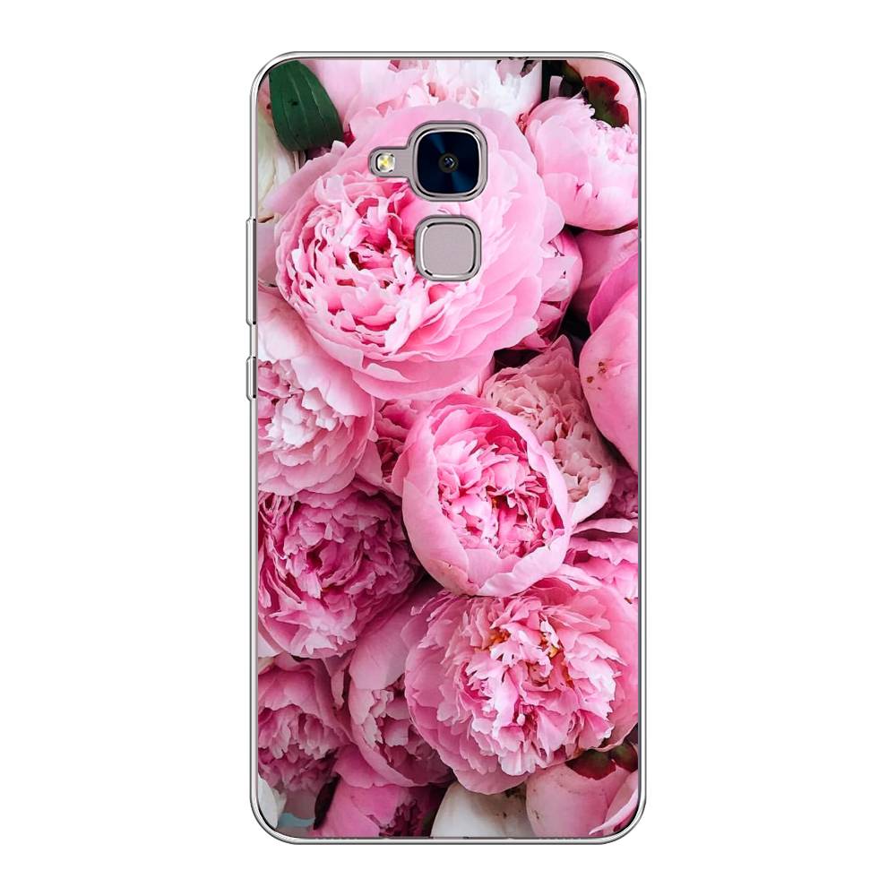 

Чехол на Honor 5C "Розовые пионы", Бежевый;розовый, 60450-2