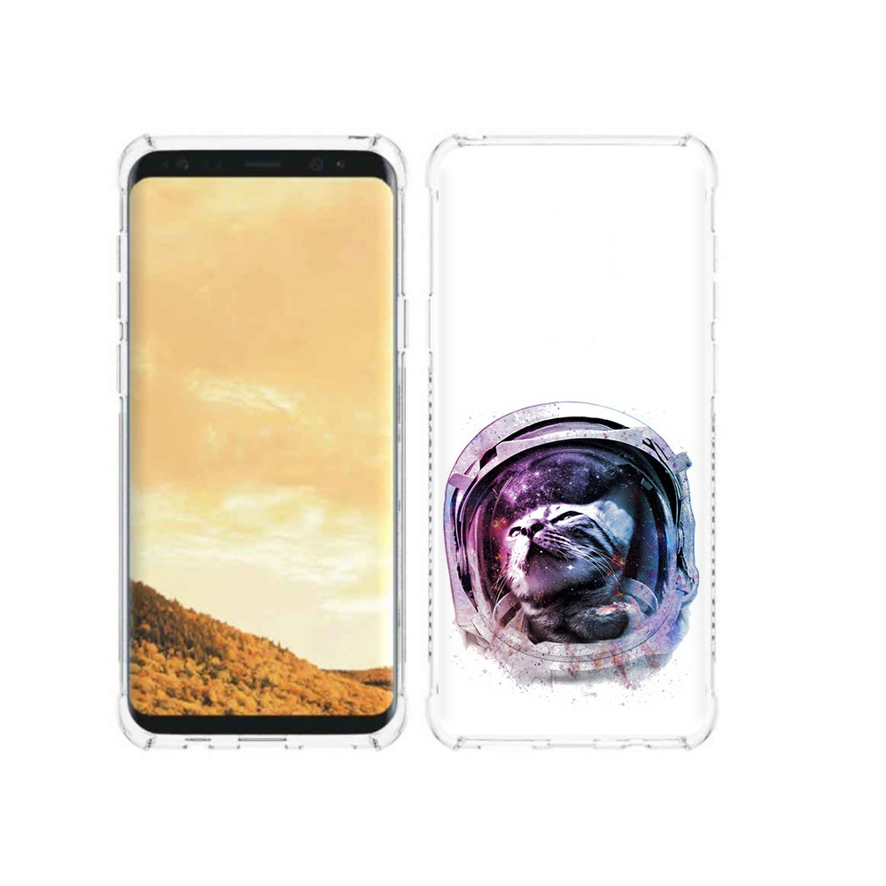 

Чехол MyPads Tocco для Samsung Galaxy S9 кот в шлеме (PT98329.588.396), Прозрачный, Tocco