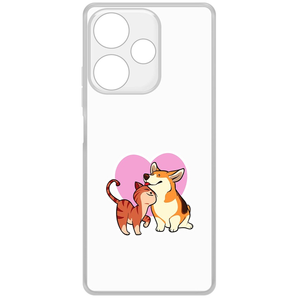

Чехол-накладка Krutoff Clear Case Любовь противоположностей для INFINIX Hot 30, Прозрачный