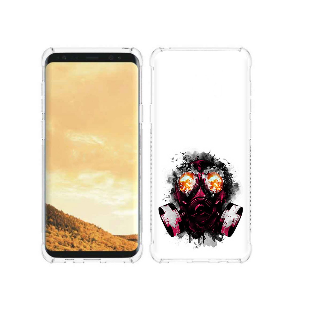 

Чехол MyPads Tocco для Samsung Galaxy S9 красный противогаз (PT98329.588.412), Прозрачный, Tocco