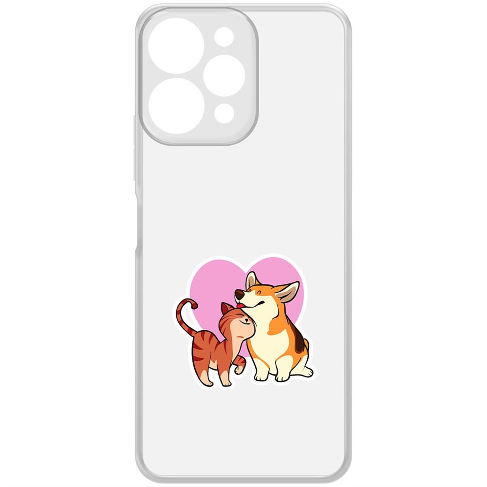 

Чехол-накладка Krutoff Clear Case Любовь противоположностей для Xiaomi Redmi 12, Прозрачный