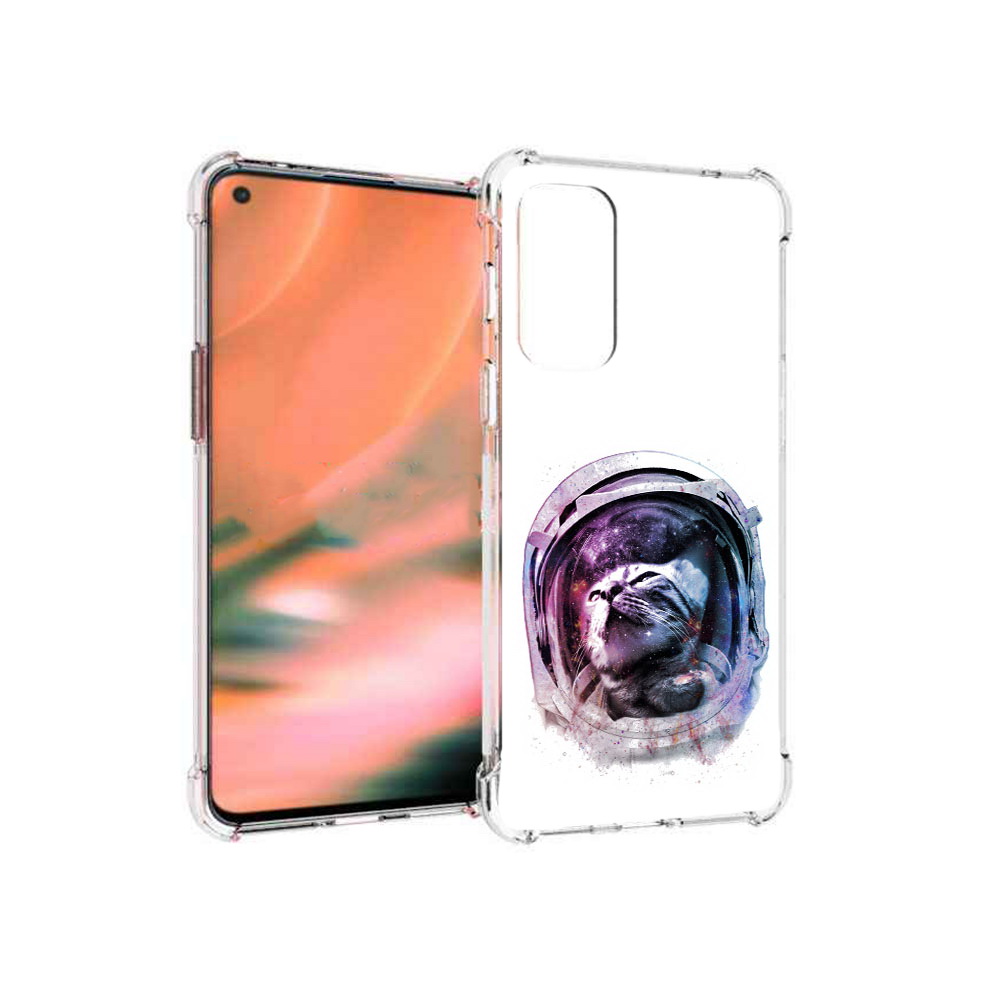 

Чехол MyPads Tocco для OnePlus Nord 2 5G кот в шлеме (PT161451.125.396), Прозрачный, Tocco