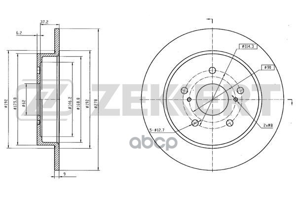 

Диск Тормозной Zekkert Bs5875 Зад. Полный (278,3 X 43 X 9) Suzuki Swift (Mz, Ez) 05-, Sx4