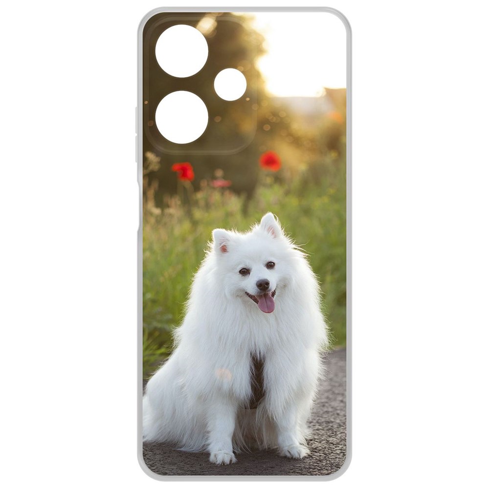 

Чехол-накладка Krutoff Clear Case Белый шпиц для INFINIX Hot 30 Play, Прозрачный