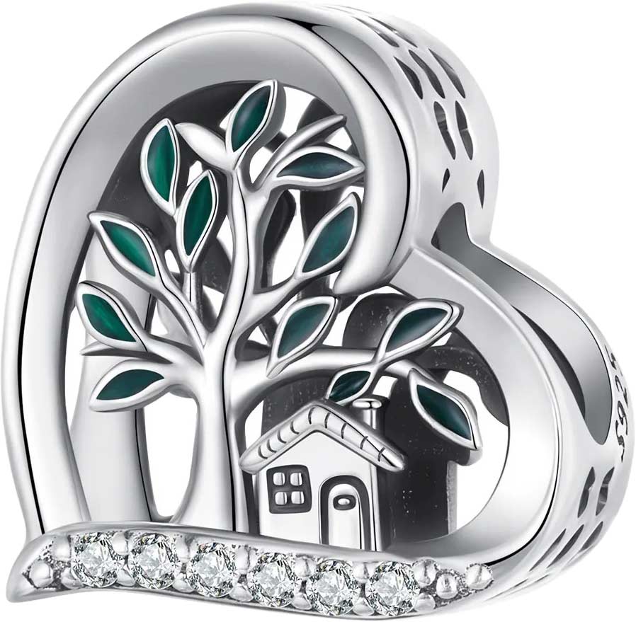 

Шарм из серебра bamoer SCC2624, фианит, SCC2624