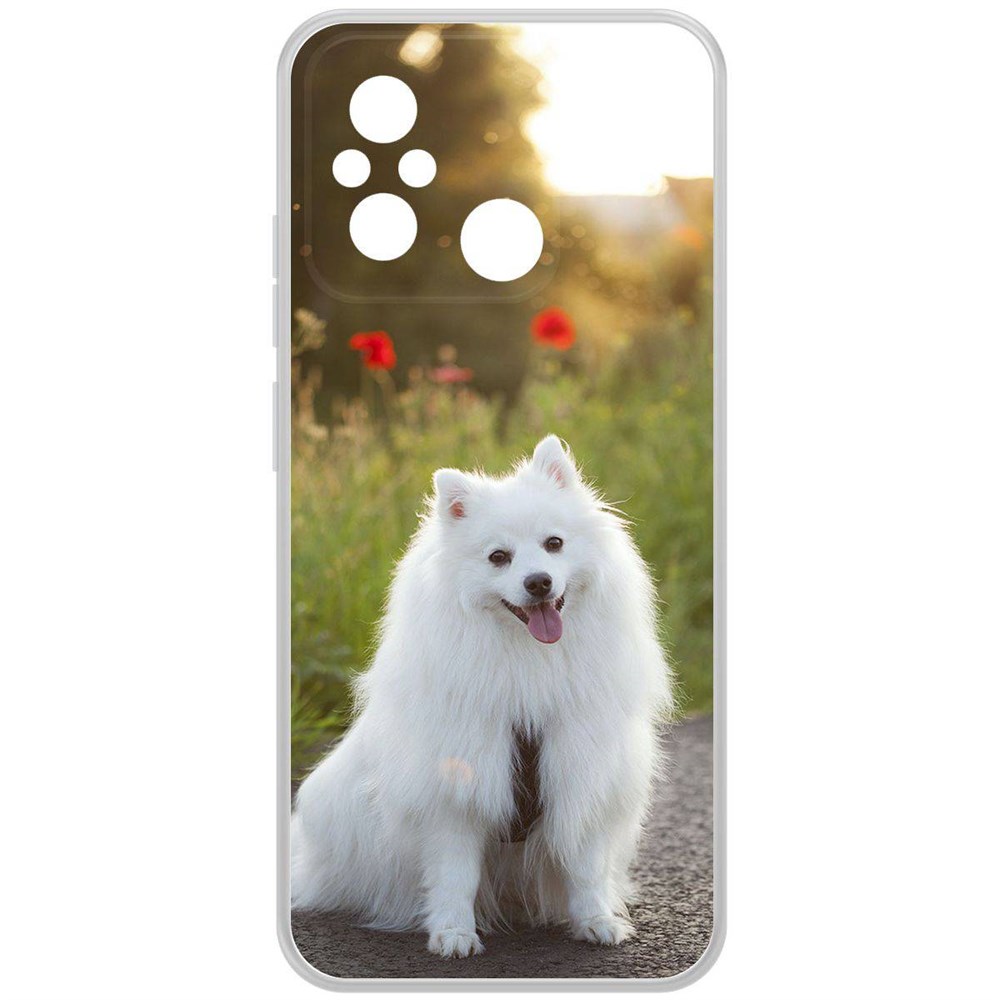 

Чехол-накладка Krutoff Clear Case Белый шпиц для Xiaomi Redmi 12C, Прозрачный