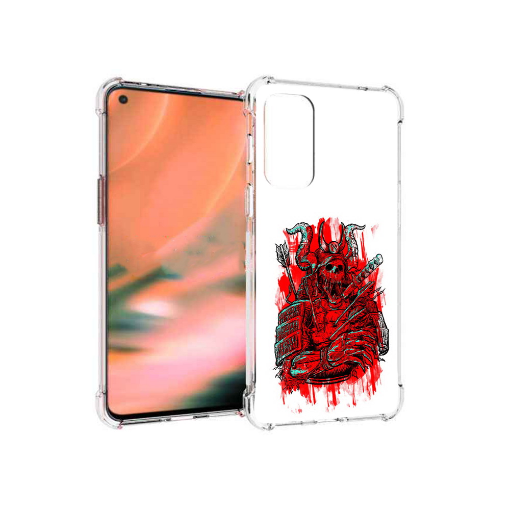

Чехол MyPads Tocco для OnePlus Nord 2 5G красный скелет воин (PT161451.125.413), Прозрачный, Tocco