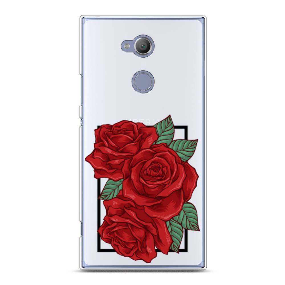 

Чехол на Sony Xperia XA2 Ultra "Три алые розы", Красный, 53250-2