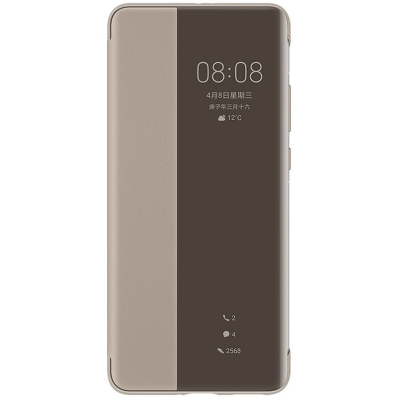 фото Чехол-книжка huawei smart view flip cover для p40 pro/p40 pro+ khaki