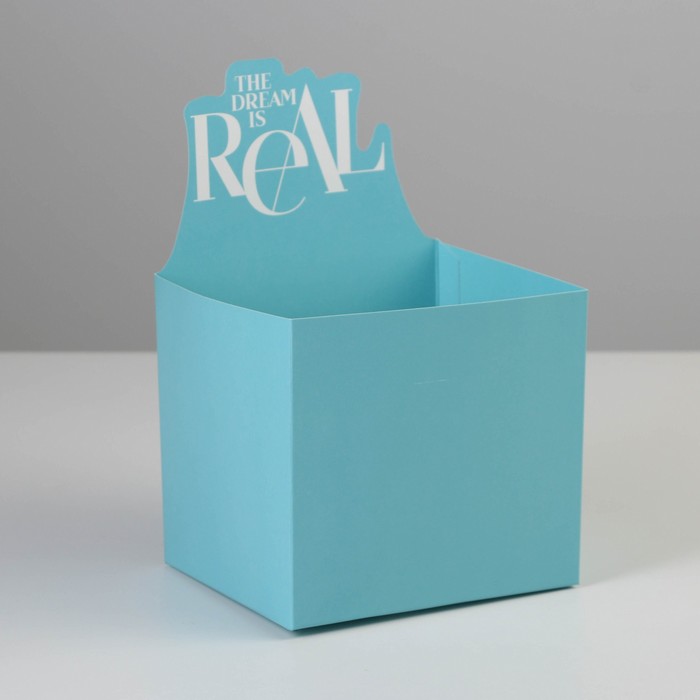 

Коробки для мини букетов «THE DREAM IS REAL», 12 х 20 х 10 см, Голубой