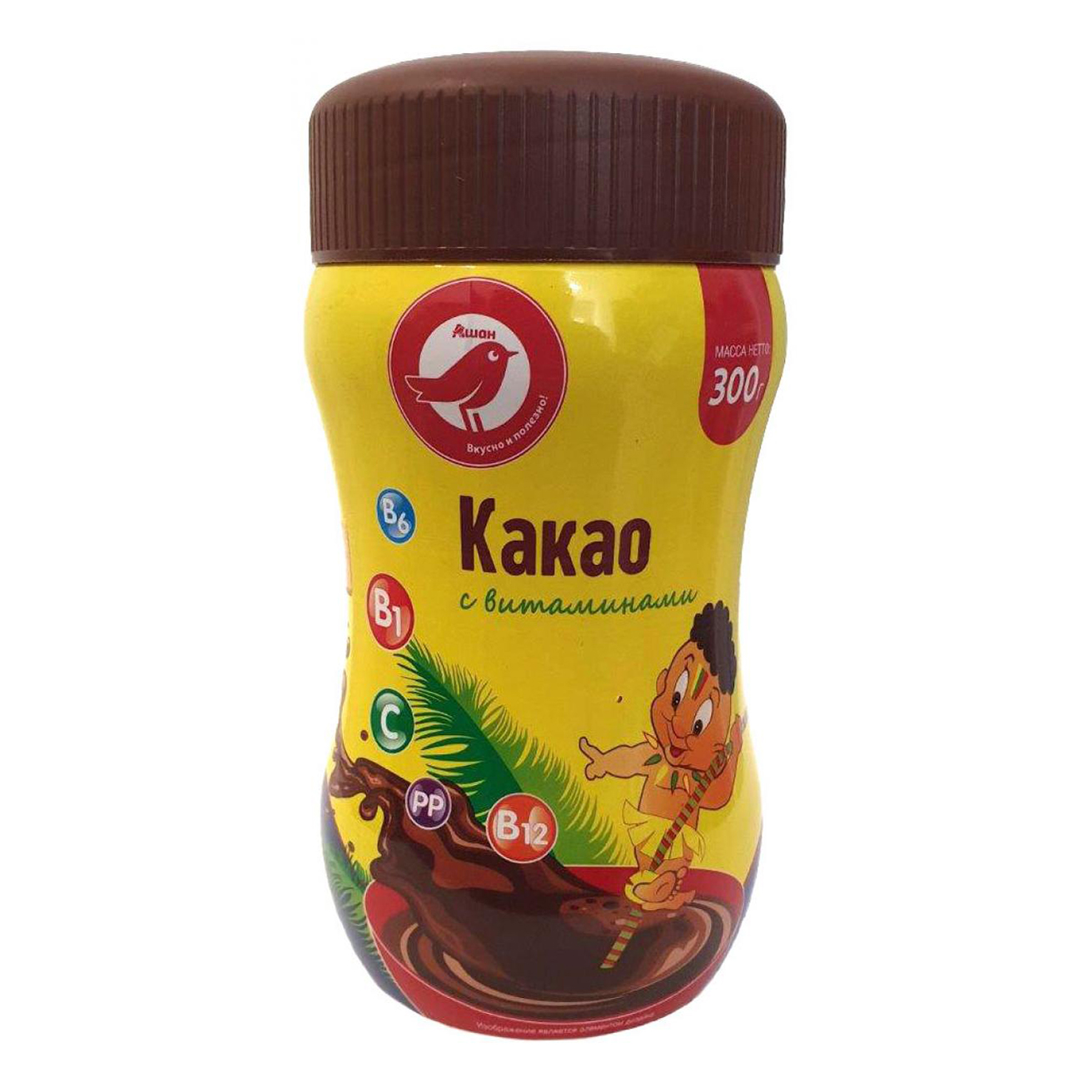 Какао-напиток АШАН Красная птица с витаминами 300 г