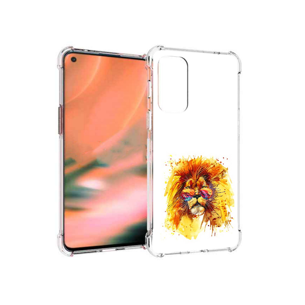 

Чехол MyPads Tocco для OnePlus Nord 2 5G лев в очках (PT161451.125.436), Прозрачный, Tocco