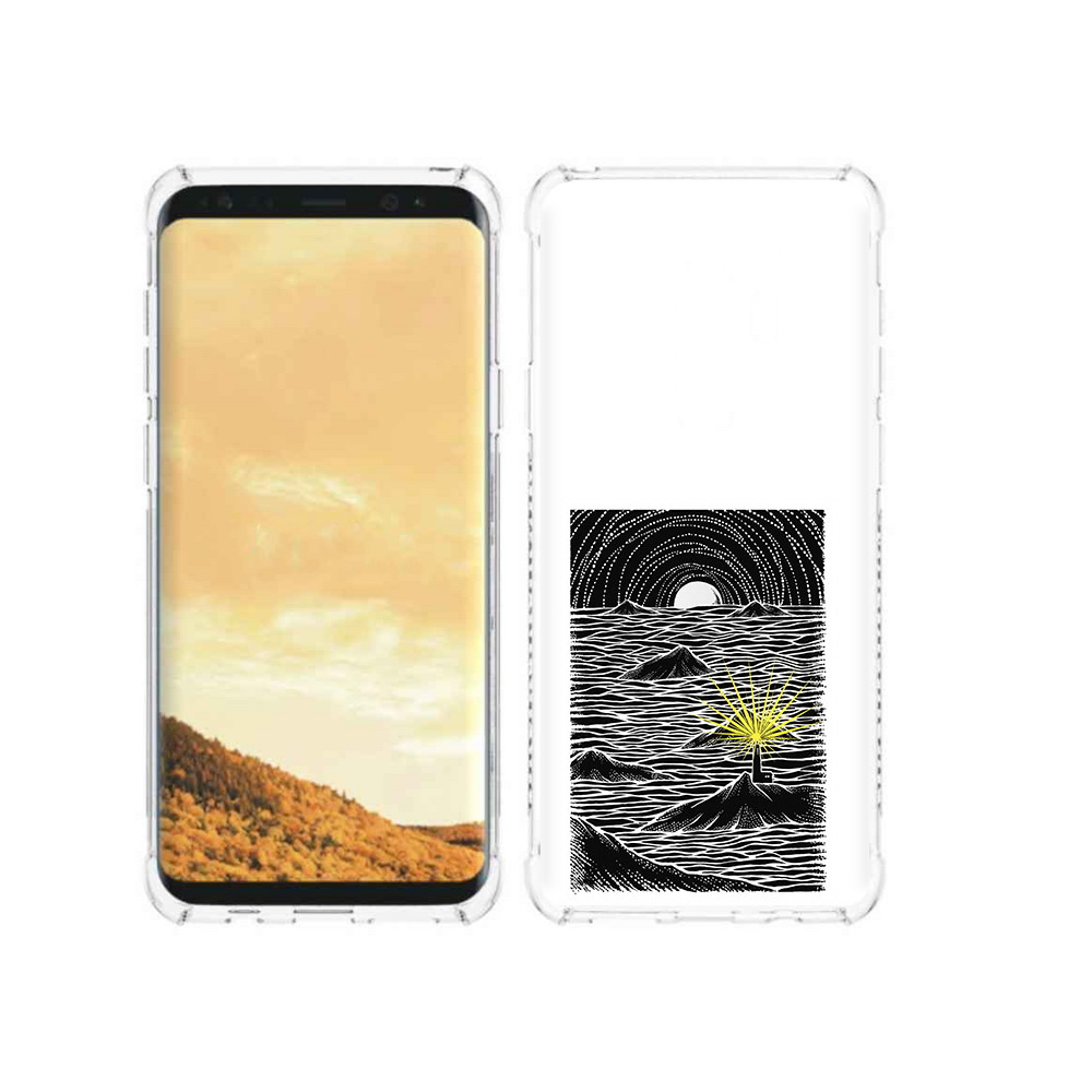 

Чехол MyPads Tocco для Samsung Galaxy S9 маяк в черно белом море (PT98329.588.460), Прозрачный, Tocco