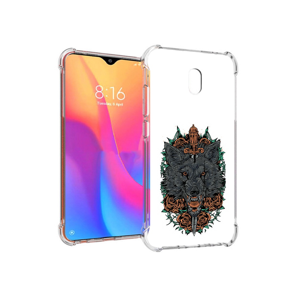 

Чехол MyPads Tocco для Xiaomi Redmi 8A красивый злой волк (PT138948.272.409), Прозрачный, Tocco